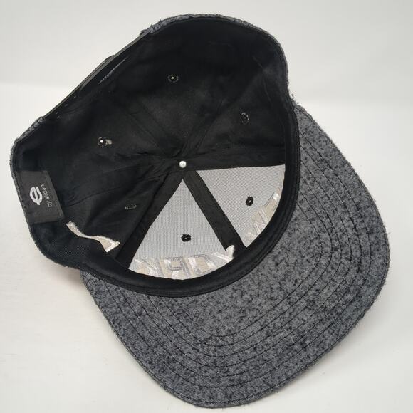 New York Snapback Cap Gray One Size Adjustable Embroidered Vented Holes Elidan - Picture 7 of 10